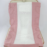 Marlù Coperta Rosa/Bianca con Ricami e Cuore per Neonate