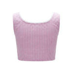 Vicolo Kids Top Rosa a Righe con Logo per Bambine