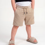 Boss Kids Beige Hook-and-Loop Slippers for Babies