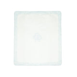 Roberto Cavalli Kids Coperta Culla Bianco/Celeste con Logo Ricamato per Neonati