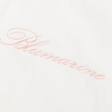 Blumarine Coperta Bianca con Logo Ricamato in Rosa per Neonate