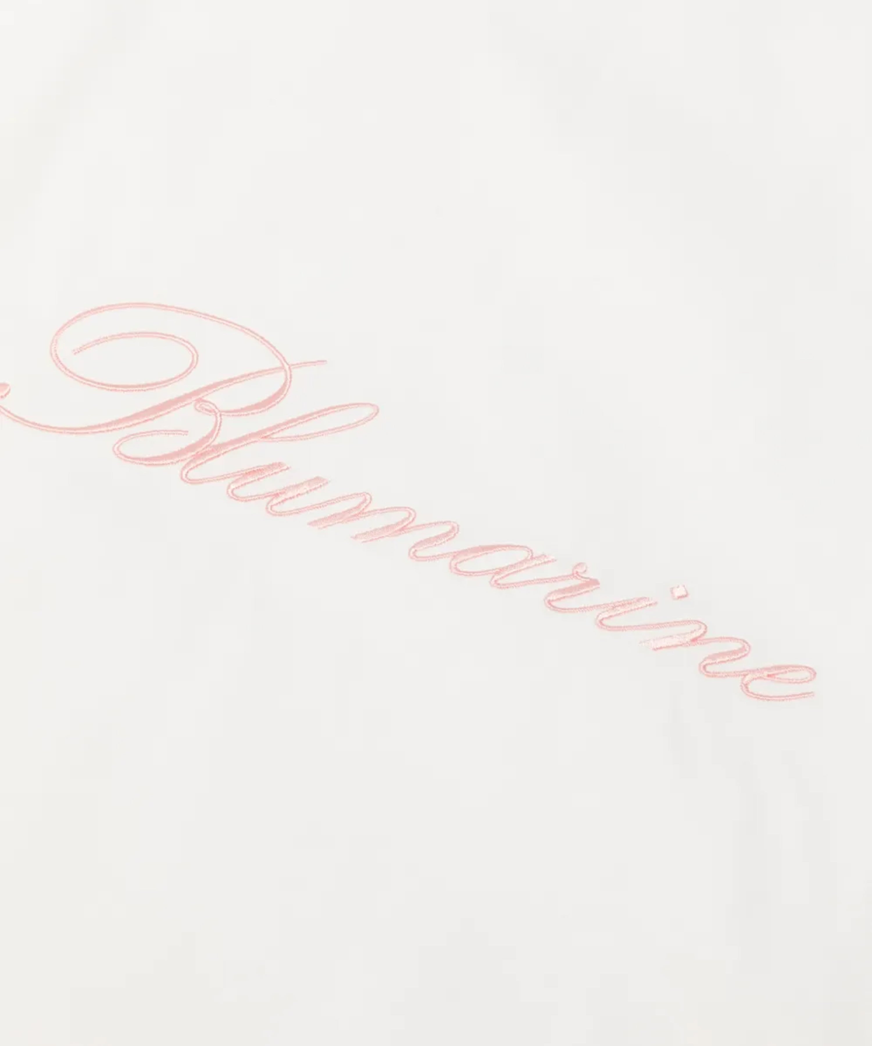 Blumarine Coperta Bianca con Logo Ricamato in Rosa per Neonate