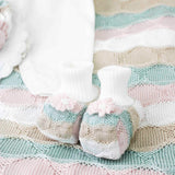 Marlù Scarpine Bianche/Multicolor con Ricami per Neonate