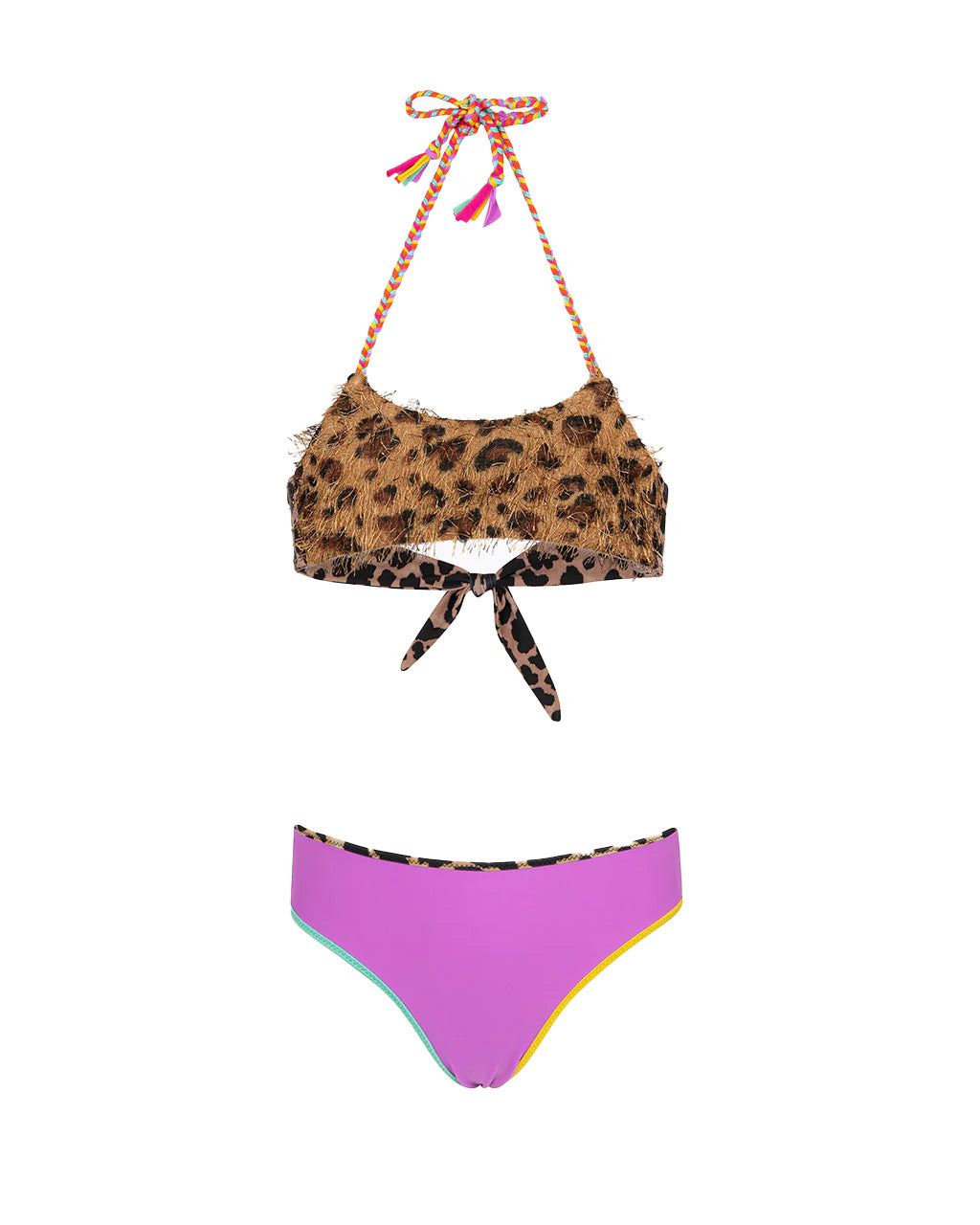F**K Kids Costume a Fascia Fantasia Leopardato e Viola per Bambine