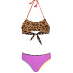 F**K Kids Costume a Fascia Fantasia Leopardato e Viola per Bambine