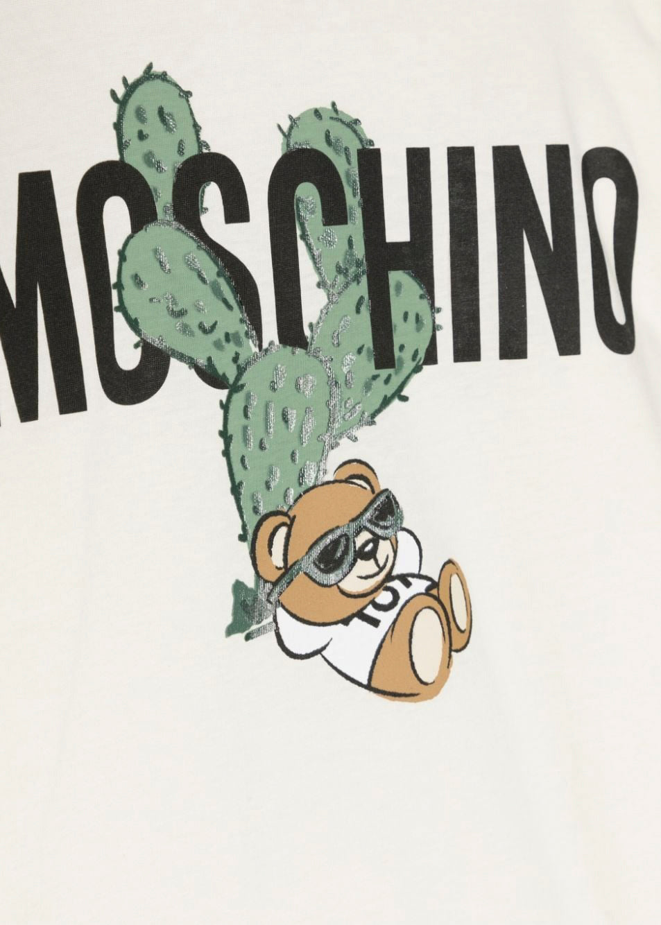 Moschino Kids T-shirt Bianca con Stampa Teddy Bear