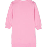 Moschino Kids Abito Rosa con Stampa Logo per Bambine (retro)