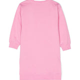 Moschino Kids Abito Rosa con Stampa Logo per Bambine (retro)