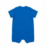 Moschino Kids Pagliaccetto Blu con Bottoni Apertura Spalla e Stampa logo Teddy per Neonati