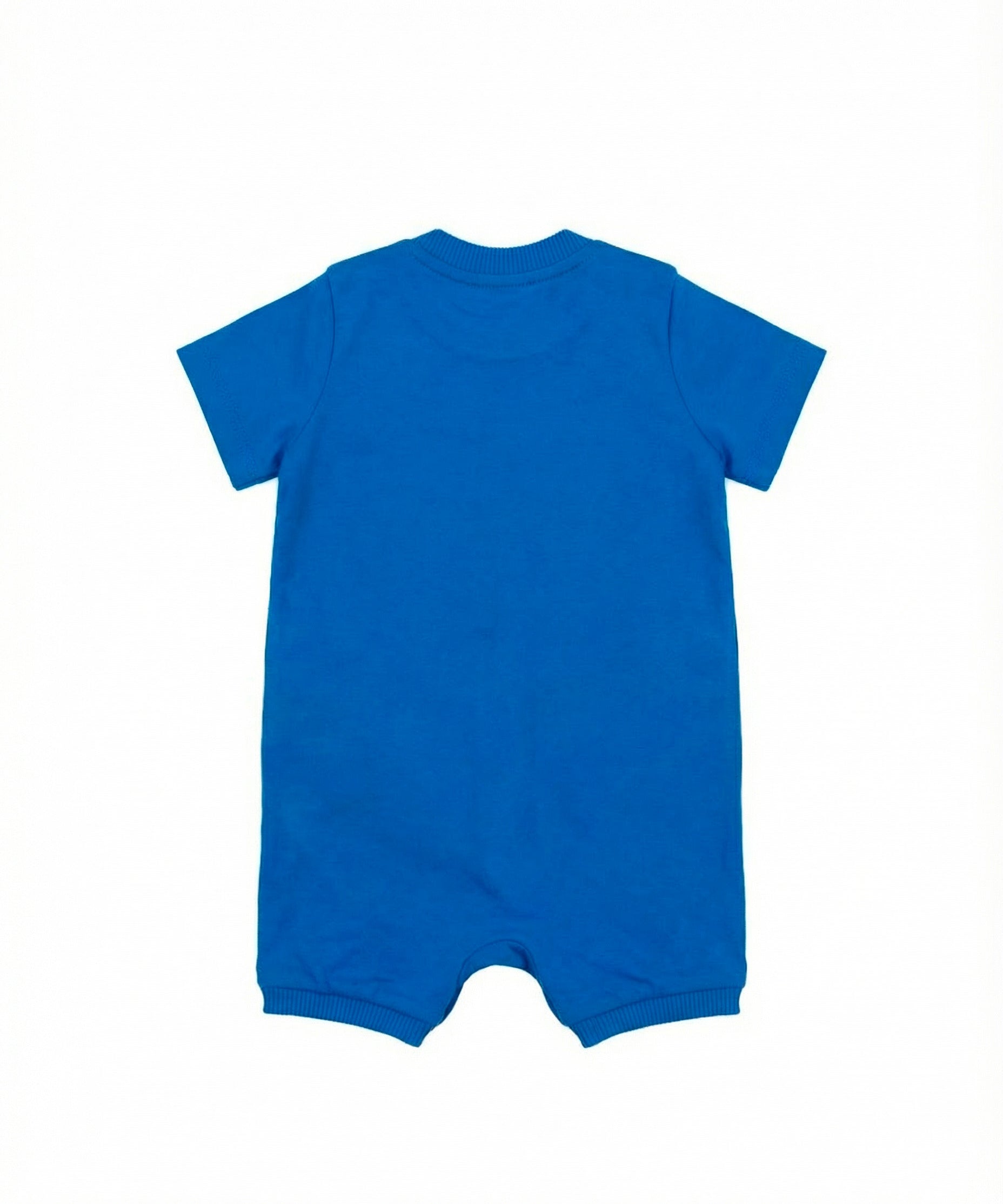 Moschino Kids Pagliaccetto Blu con Bottoni Apertura Spalla e Stampa logo Teddy per Neonati
