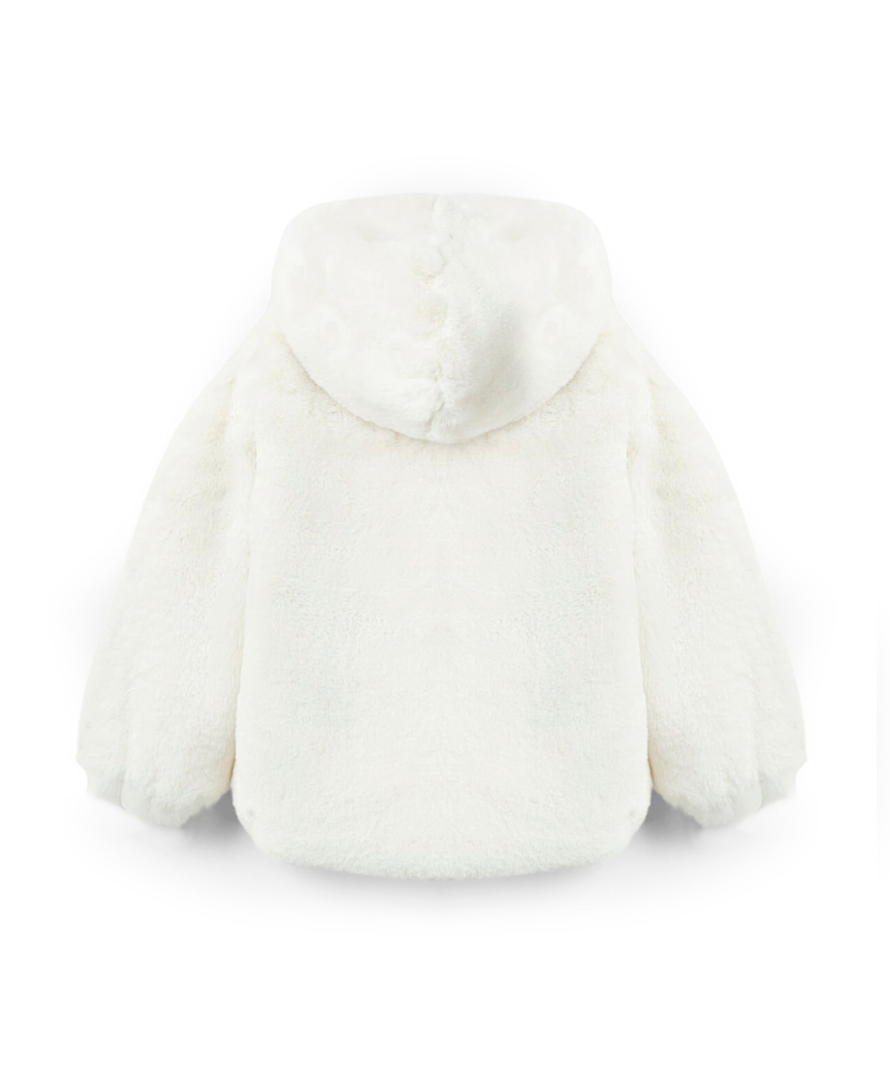 Twinset Kids Bomber Bianco in Pelliccia per Bambine (retro)