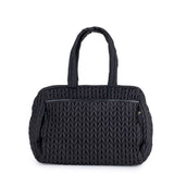 Love Bag Borsa Mamma Ovale Nera Intrecciata
