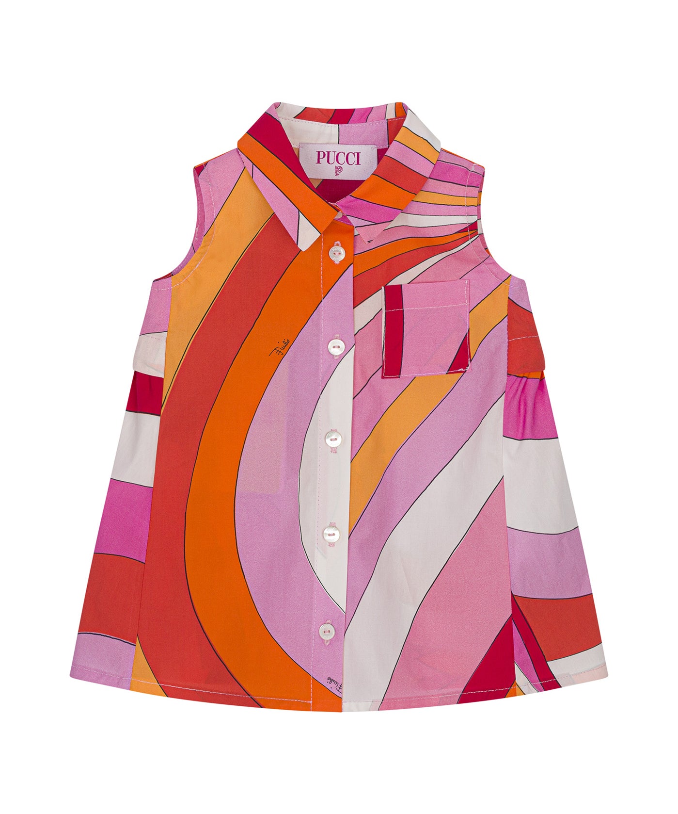 Emilio Pucci Kids Abito/Camicione a Fantasia per Neonate