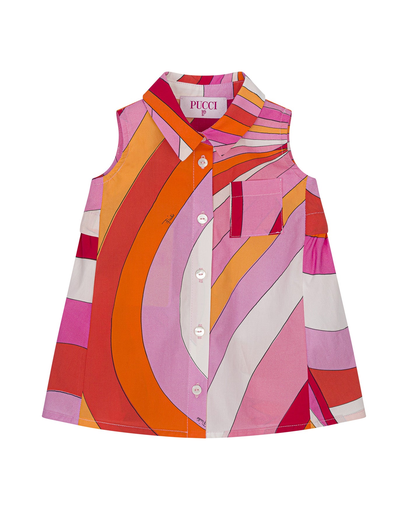 Emilio Pucci Kids Abito/Camicione a Fantasia per Neonate