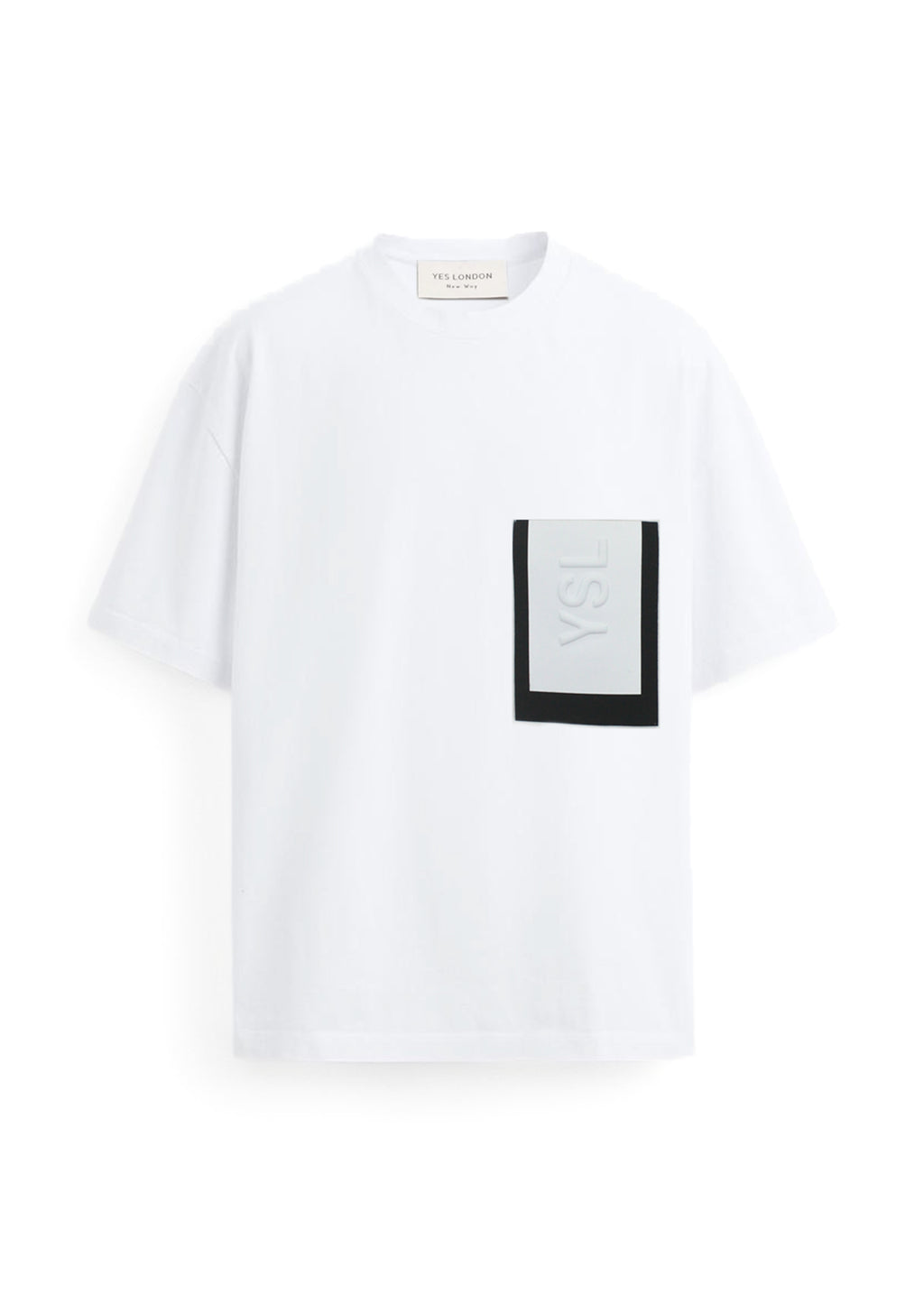 Yes London White Over T-shirt with Logo Patch for Kids