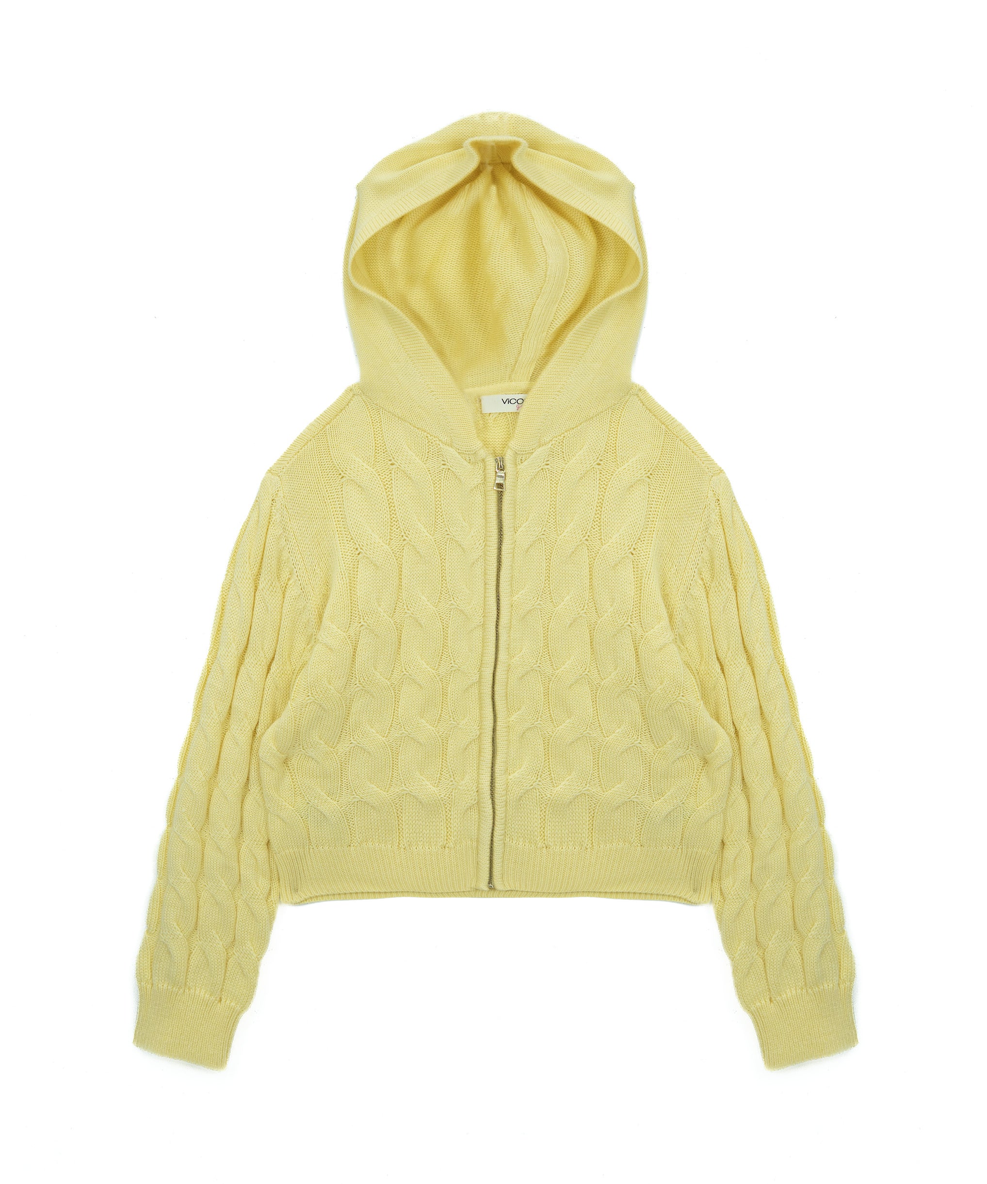 Vicolo Kids Felpa in Maglia Light Bee con Cappuccio per Bambine