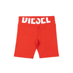 Diesel Kids Ciclista Rosso con Maxi Stampa Logo per Bambine