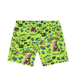 Barrow Kids Costume Short Verde Fluo Fantasia All-Over per Bambini