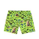 Barrow Kids Costume Short Verde Fluo Fantasia All-Over per Bambini