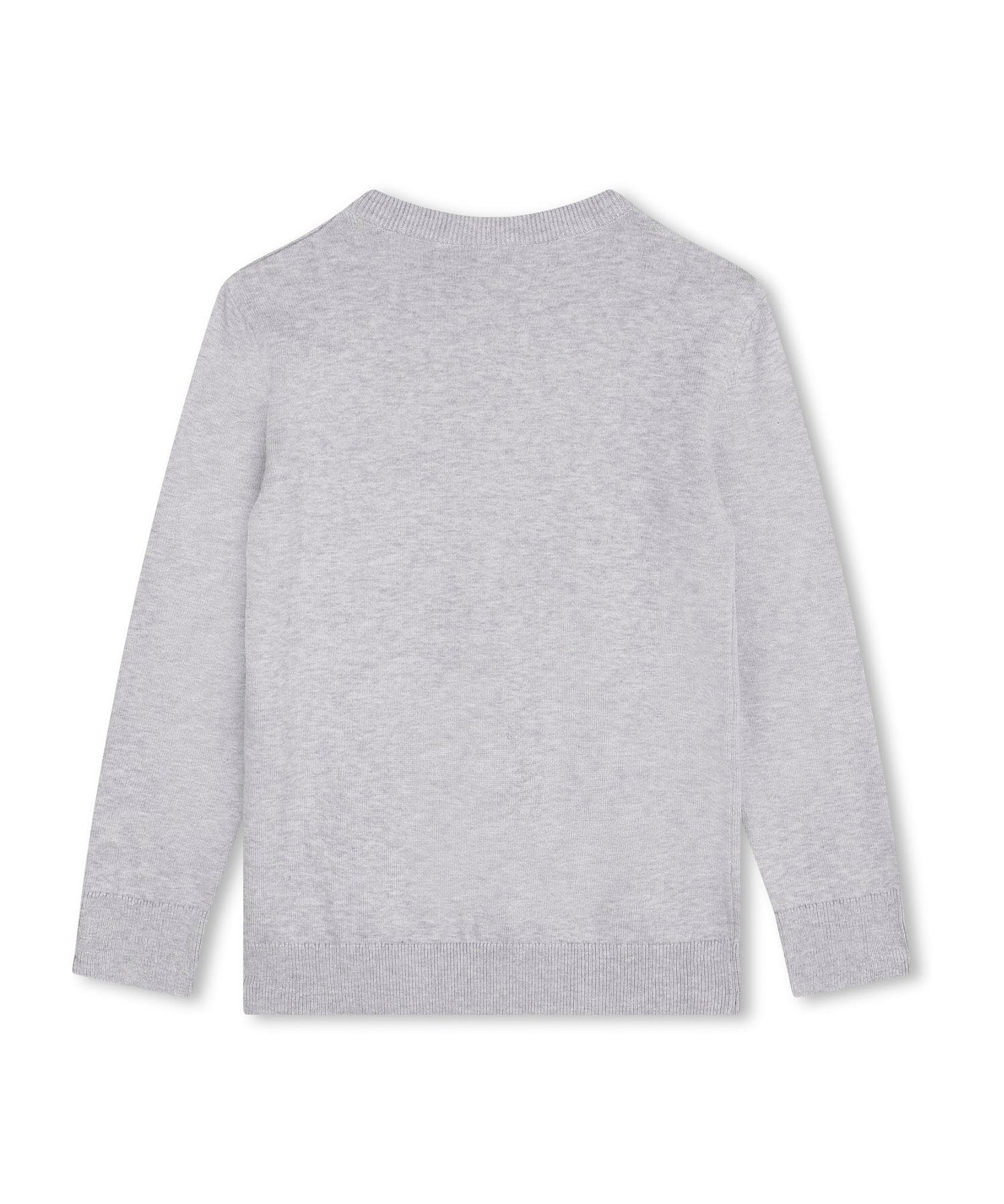 Boss Kids Felpa Grigia Girocollo con Logo per Bambini (retro)