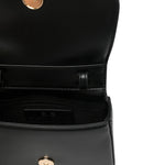 Elisabetta Franchi La Mia Bambina Borsetta a Tracolla Nera con Applizazioni Mini Loghi per Bambine