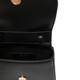 Elisabetta Franchi La Mia Bambina Borsetta a Tracolla Nera con Applizazioni Mini Loghi per Bambine