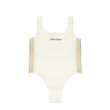 Palm Angels Kids Body Off-White con Logo per Bambine