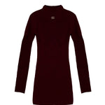 Twinset Kids Abito Lungo Bordeaux con Logo per Bambine