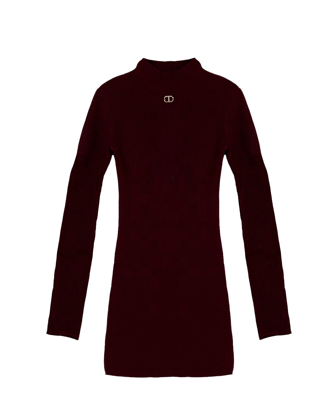 Twinset Kids Abito Lungo Bordeaux con Logo per Bambine
