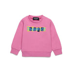 Dsquared2 Kids Felpa Fucsia con Logo Boxed per Neonate