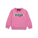 Dsquared2 Kids Felpa Fucsia con Logo Boxed per Neonate