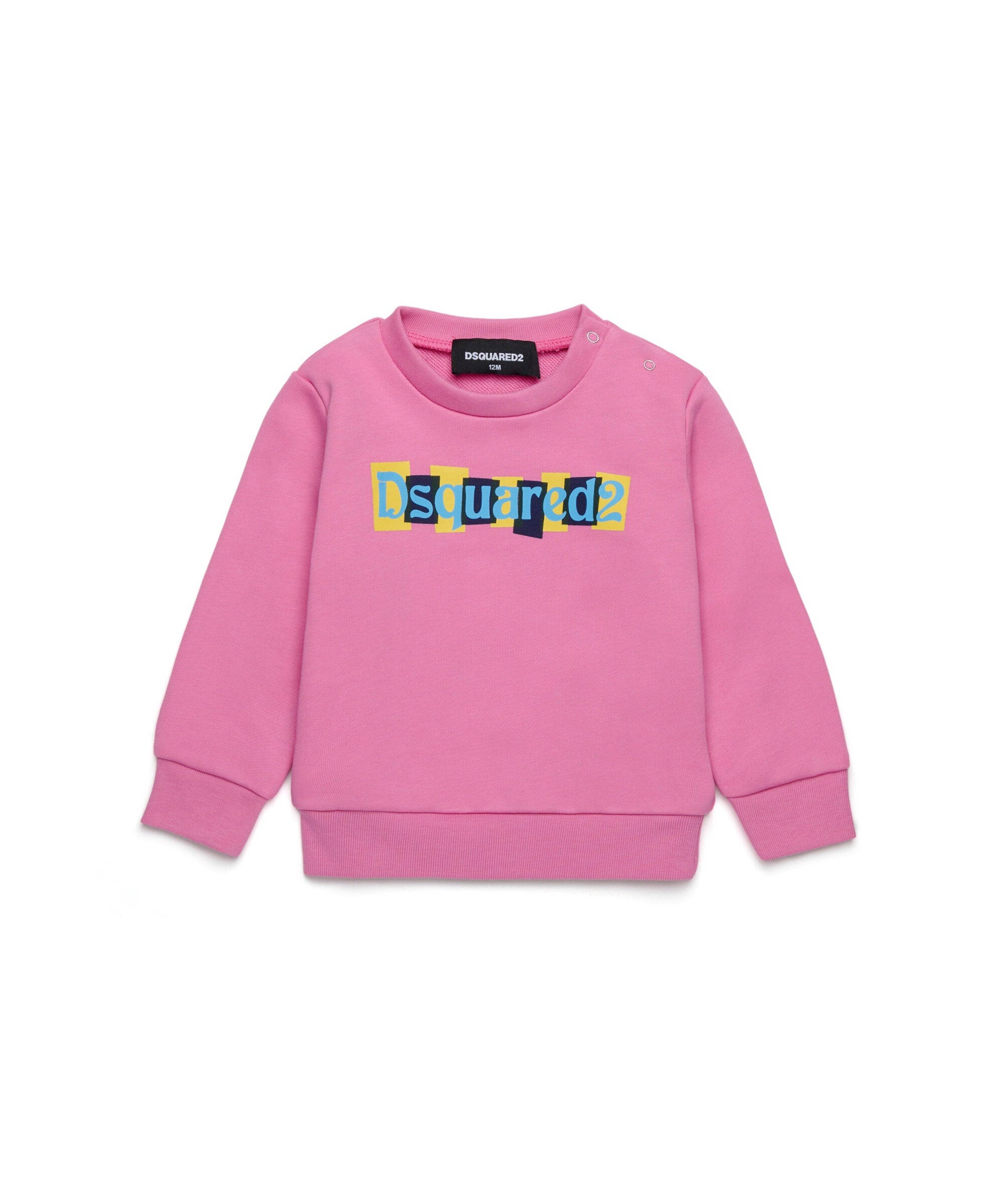 Dsquared2 Kids Felpa Fucsia con Logo Boxed per Neonate
