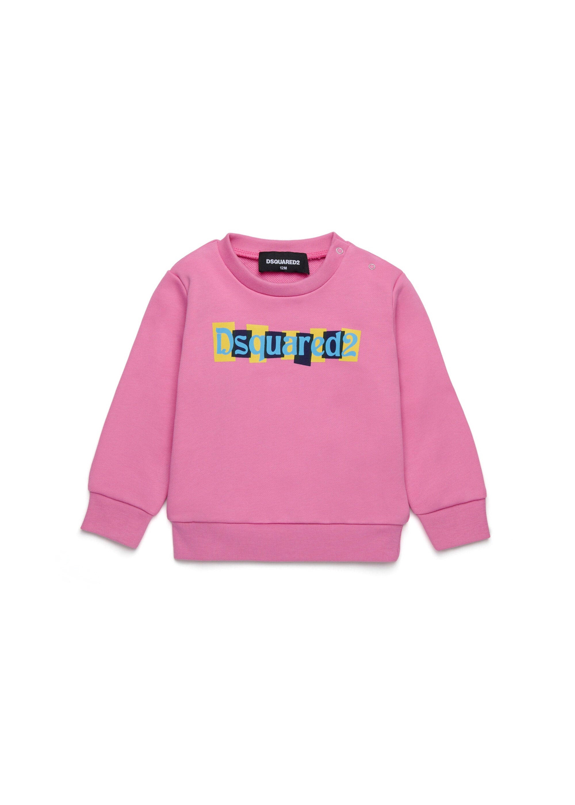 Dsquared2 Kids Felpa Fucsia con Logo Boxed per Neonate