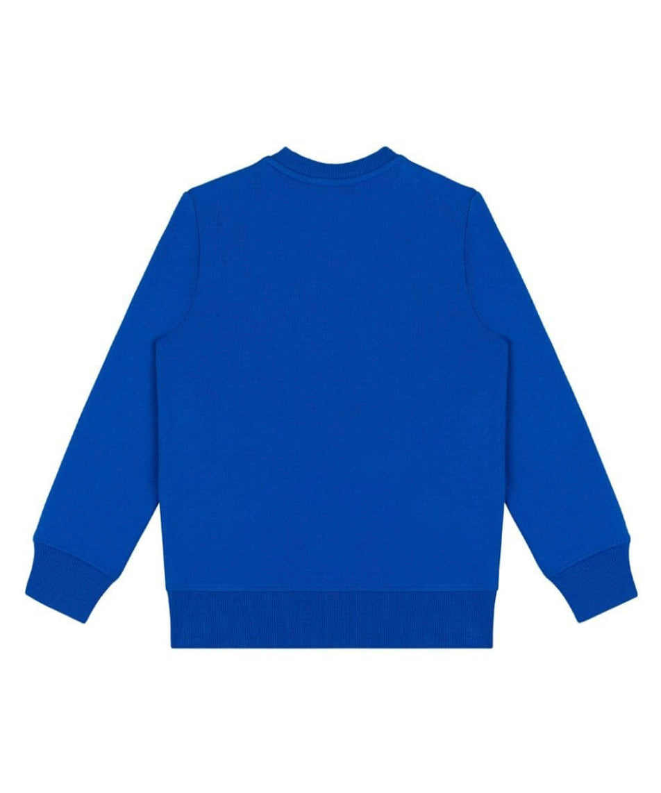 Moschino Kids Felpa Blu con Logo Teddy Bear per Bambini (retro)