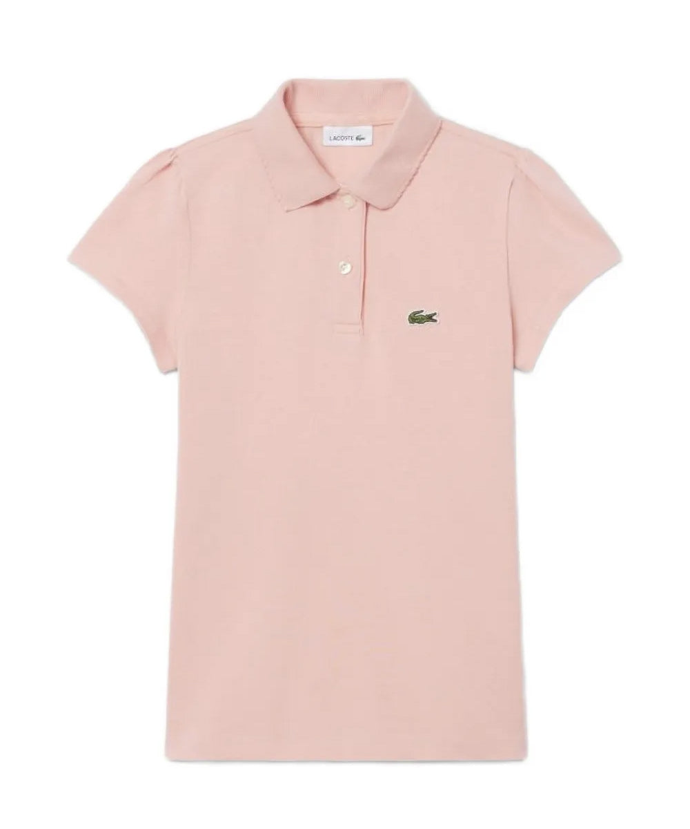 Lacoste Kids Polo Rosa con Logo per Bambine