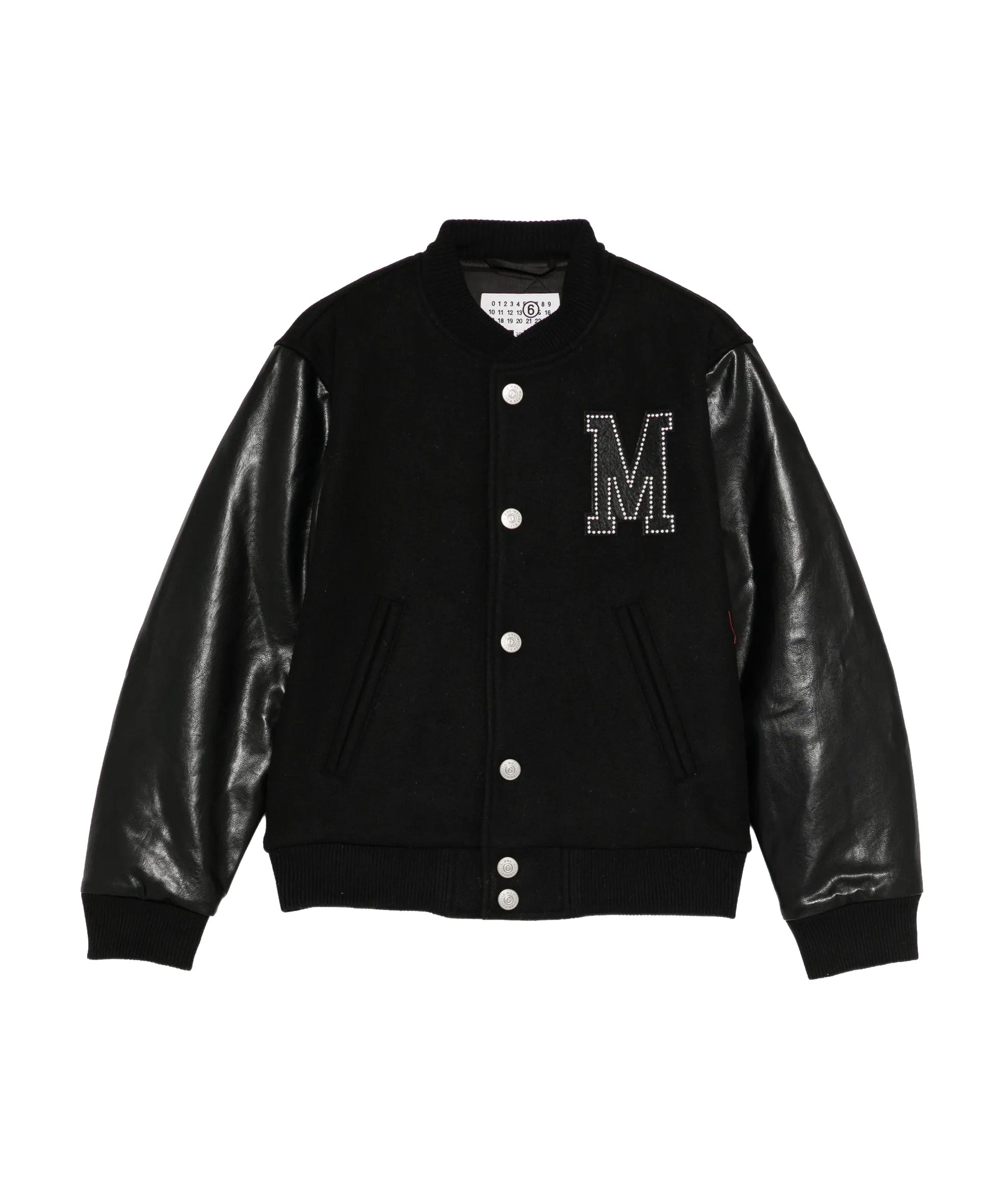 Maison Margiela Kids Giacca Nero con Patch per Bambini