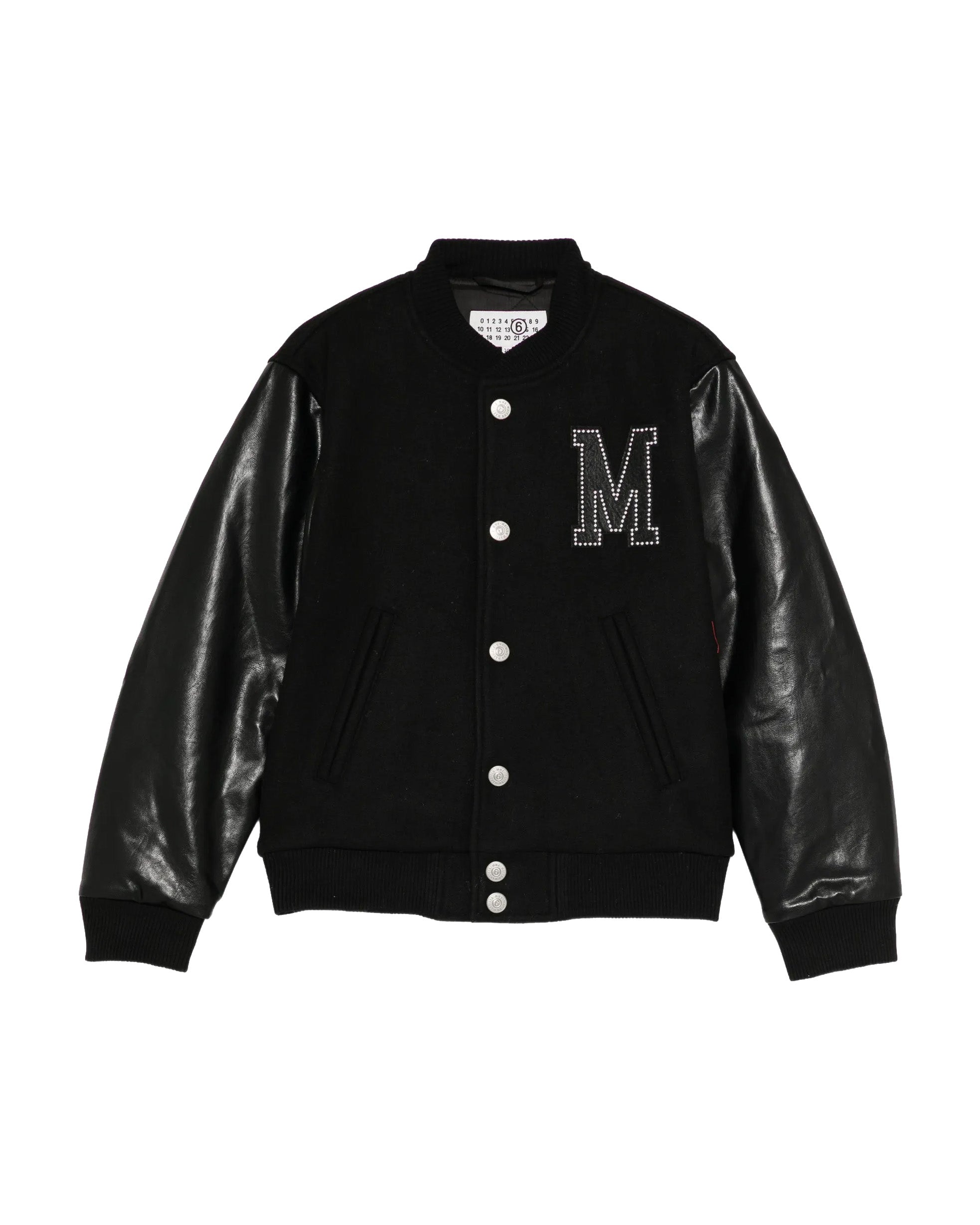Maison Margiela Kids Giacca Nero con Patch per Bambini