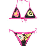 Barrow Kids Costume Bikini Nero con Stampa per Bambine