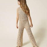 Twinset Kids Completo Safari in Pizzo per Bambine