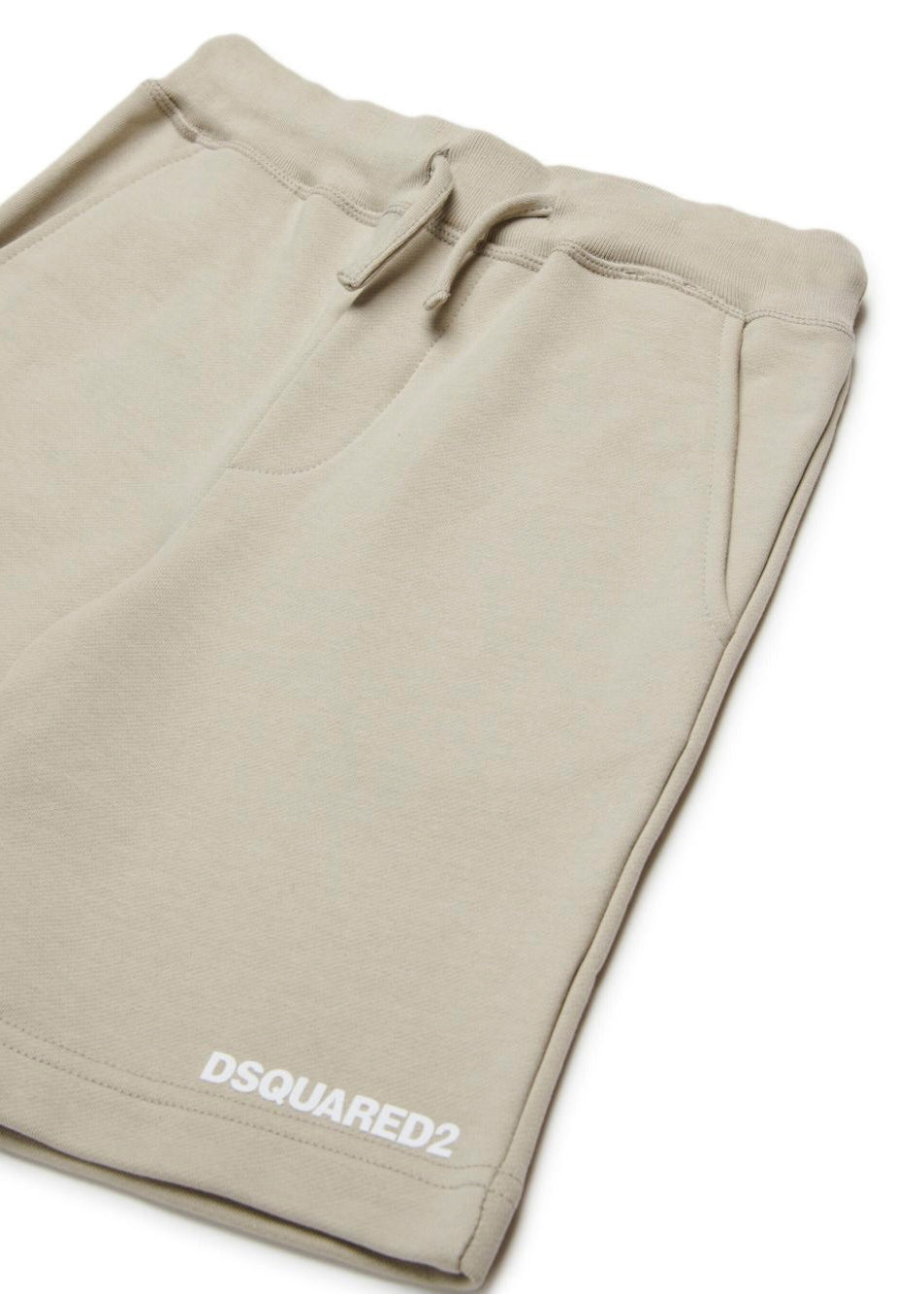 Dsquared2 Kids Short Beige con Logo per Bambini