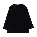 BOSS Kids T-shirt Nera a Maniche Lunghe con Logo Stampato per Neonati