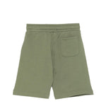 Moschino Kids Short Verde Oliva con Stampa Logo Teddy Bear per Bambini