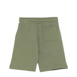 Moschino Kids Short Verde Oliva con Stampa Logo Teddy Bear per Bambini