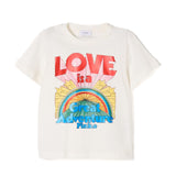 Pinko Kids T-shirt Bianca con Stampa per Bambine
