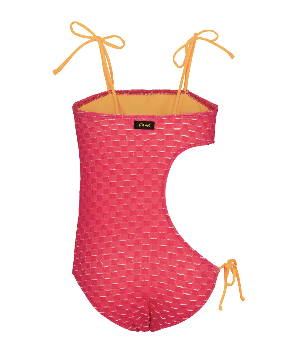 F**K Kids Costume Intero Fantasia Fucsia per Bambine