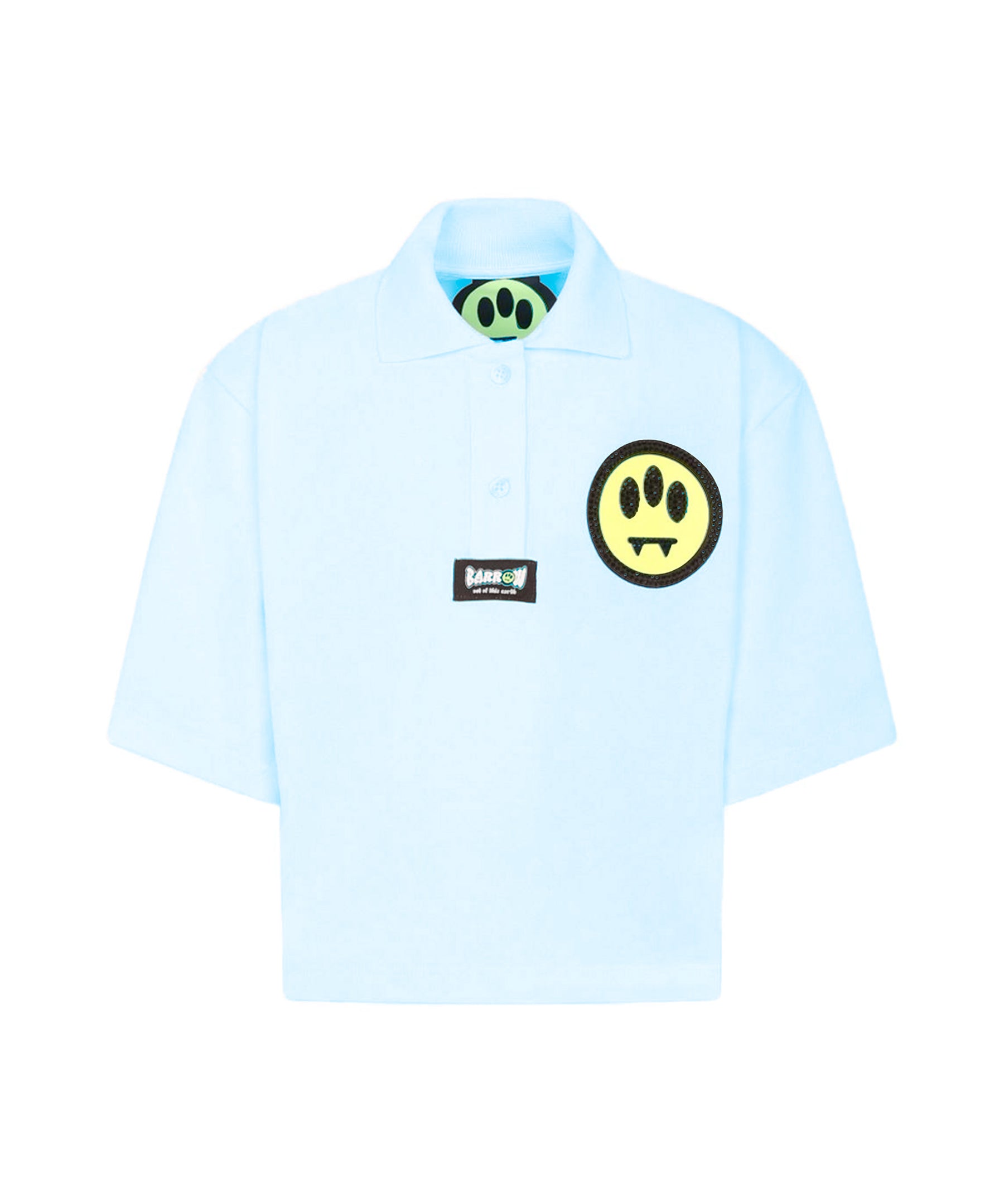 Barrow kids Polo Azzurra con Smile per Bambine
