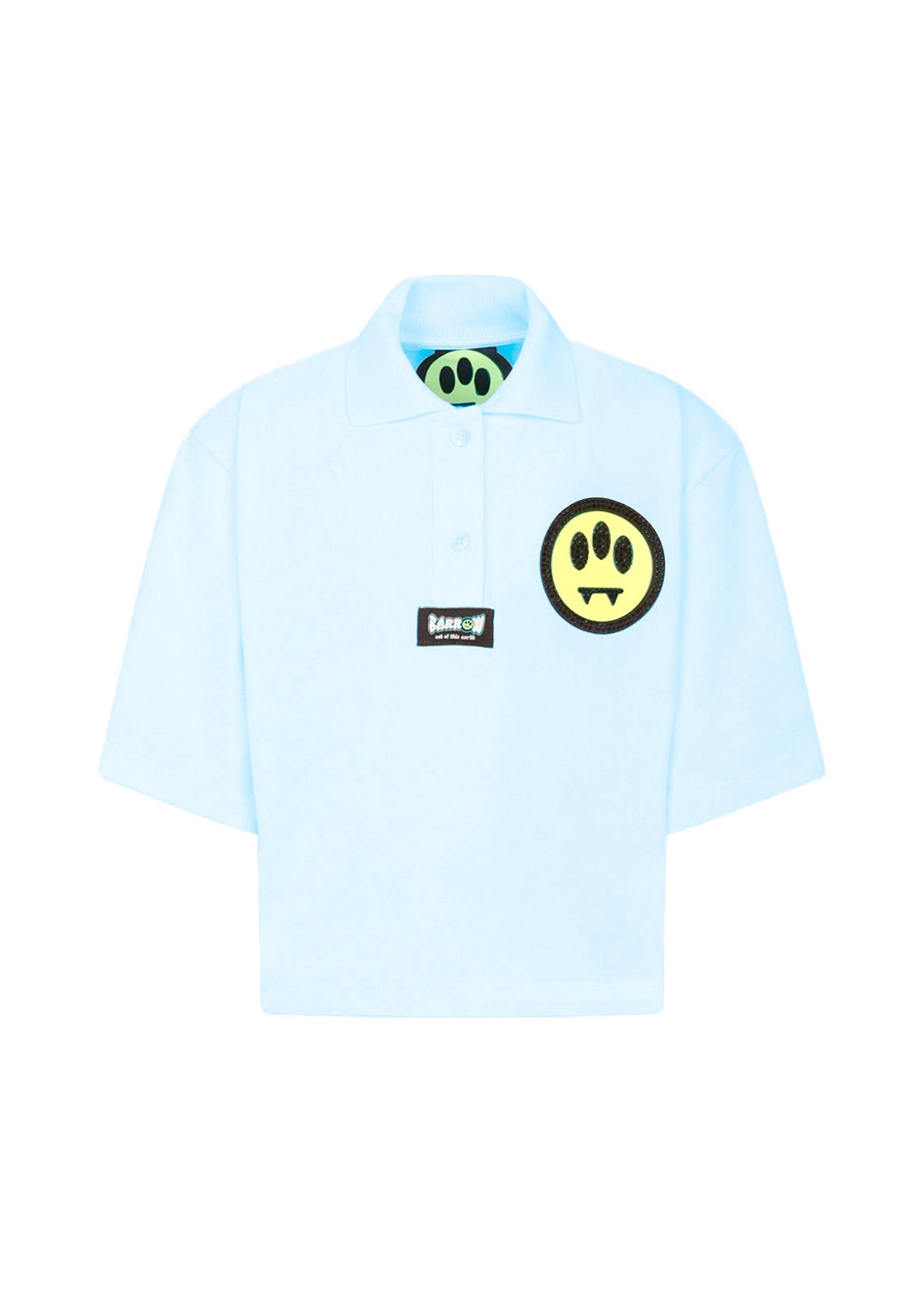 Barrow kids Polo Azzurra con Smile per Bambine