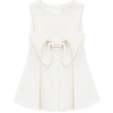 Elisabetta Franchi La Mia Bambina Abito con Logo Monogram con Fiocco