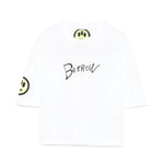 Barrow Kids T-shirt Crop Bianca con Stampa per Bambine