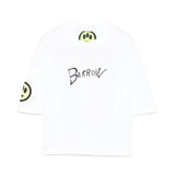 Barrow Kids T-shirt Crop Bianca con Stampa per Bambine